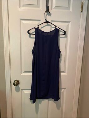 Navy Sleeveless Shift Dress